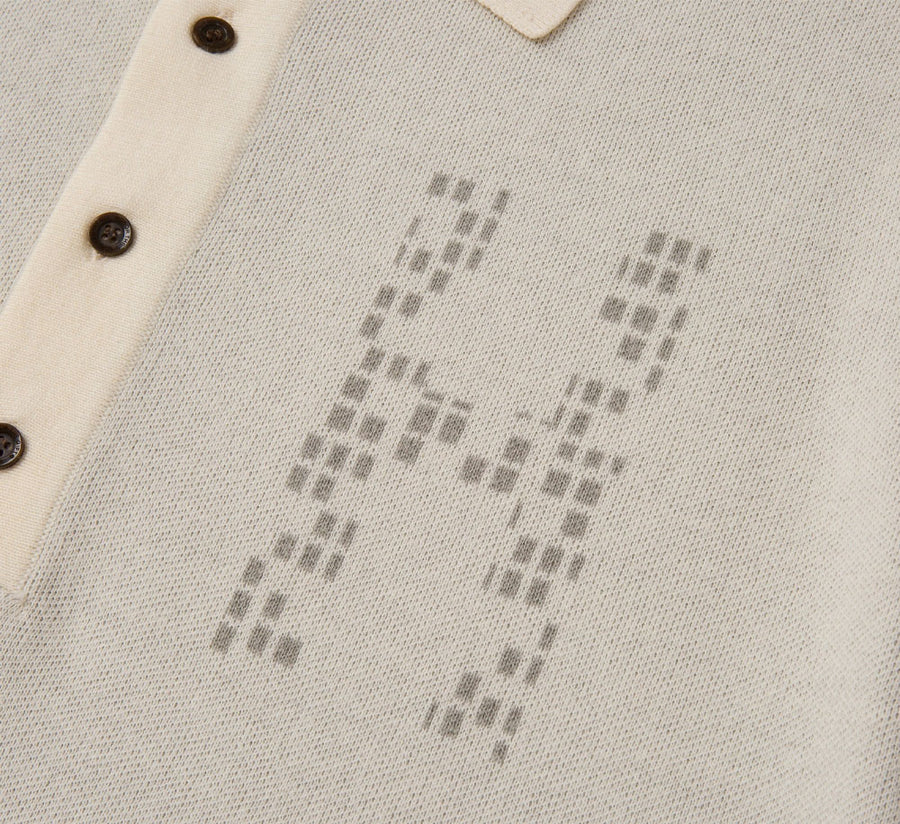Knit H Pattern Polo