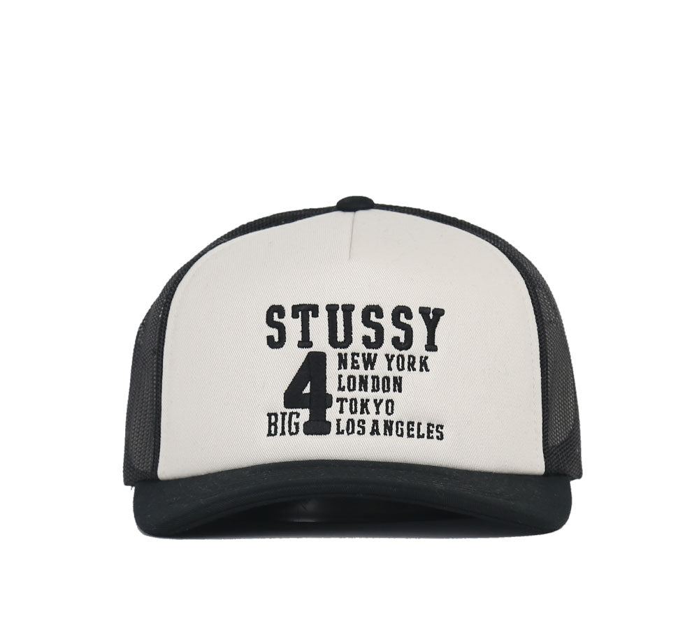 Stussy BIG 4 メッシュキャップ ブラック Big 4 Trucker Cap – SHOPATKINGS