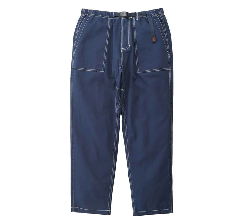 CONTRAST STITCH LOOSE TAPERED RIDGE PANT