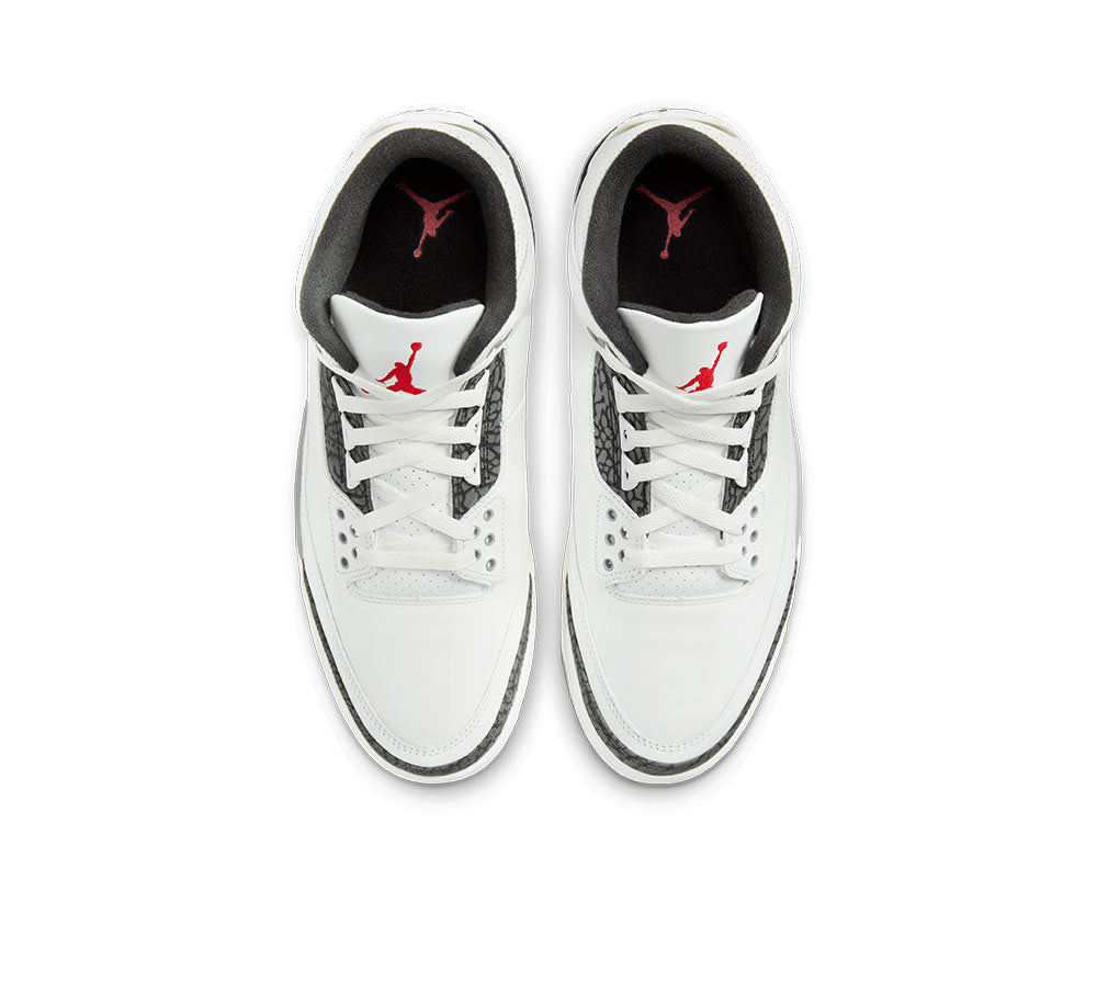Air Jordan 3 ホワイト/グレー/ブラック US8 Jordan - Men - Air Jordan 3 Retro - Summit White/Fire Red/Cement