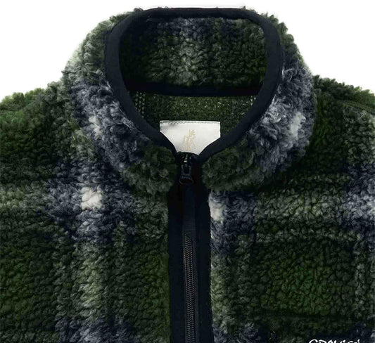 Shadow Plaid Sherpa Jacket