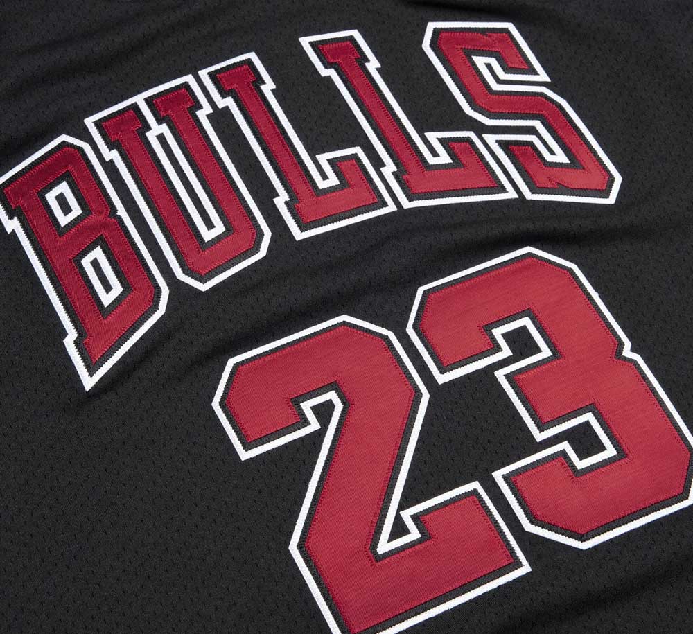black and red pinstripe bulls jersey