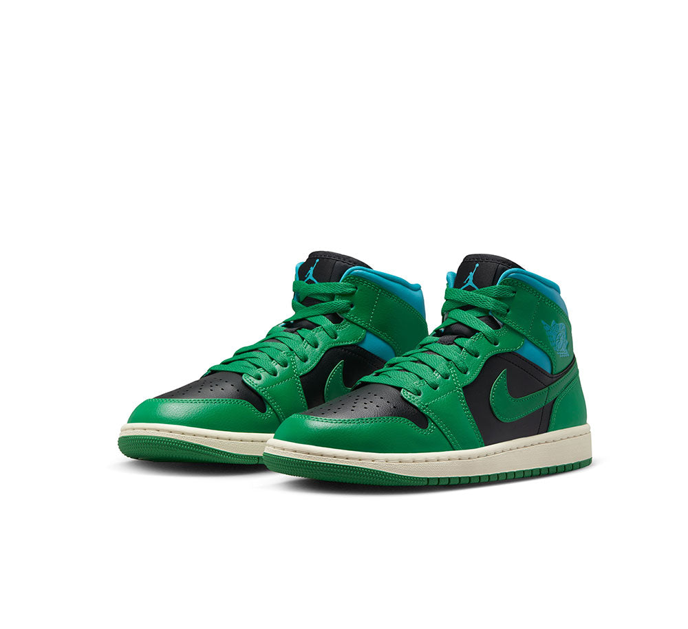 シューズ(男性用) NIKE AIR JORDAN 1 MID GREEN AQUA BLACK W AIR JORDAN 1 MID – SHOPATKINGS
