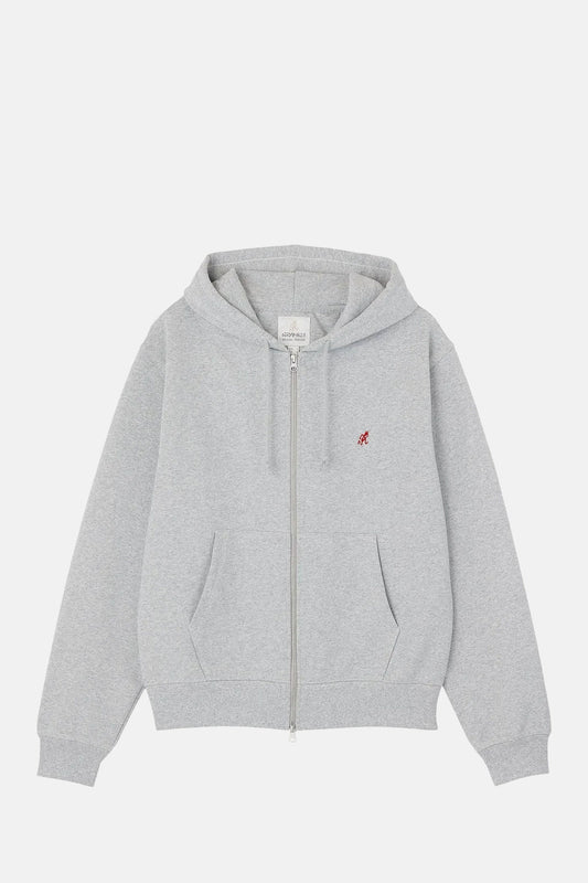 One Point Zip Hooded Sweatshirt