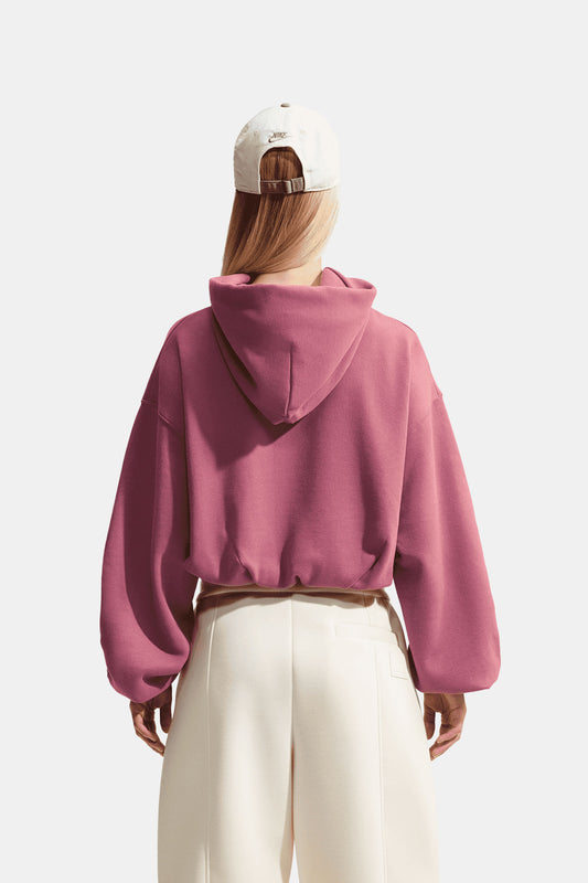 Women's Nike Studio Fleece Medium Weight Oversized Cropped Hoodie