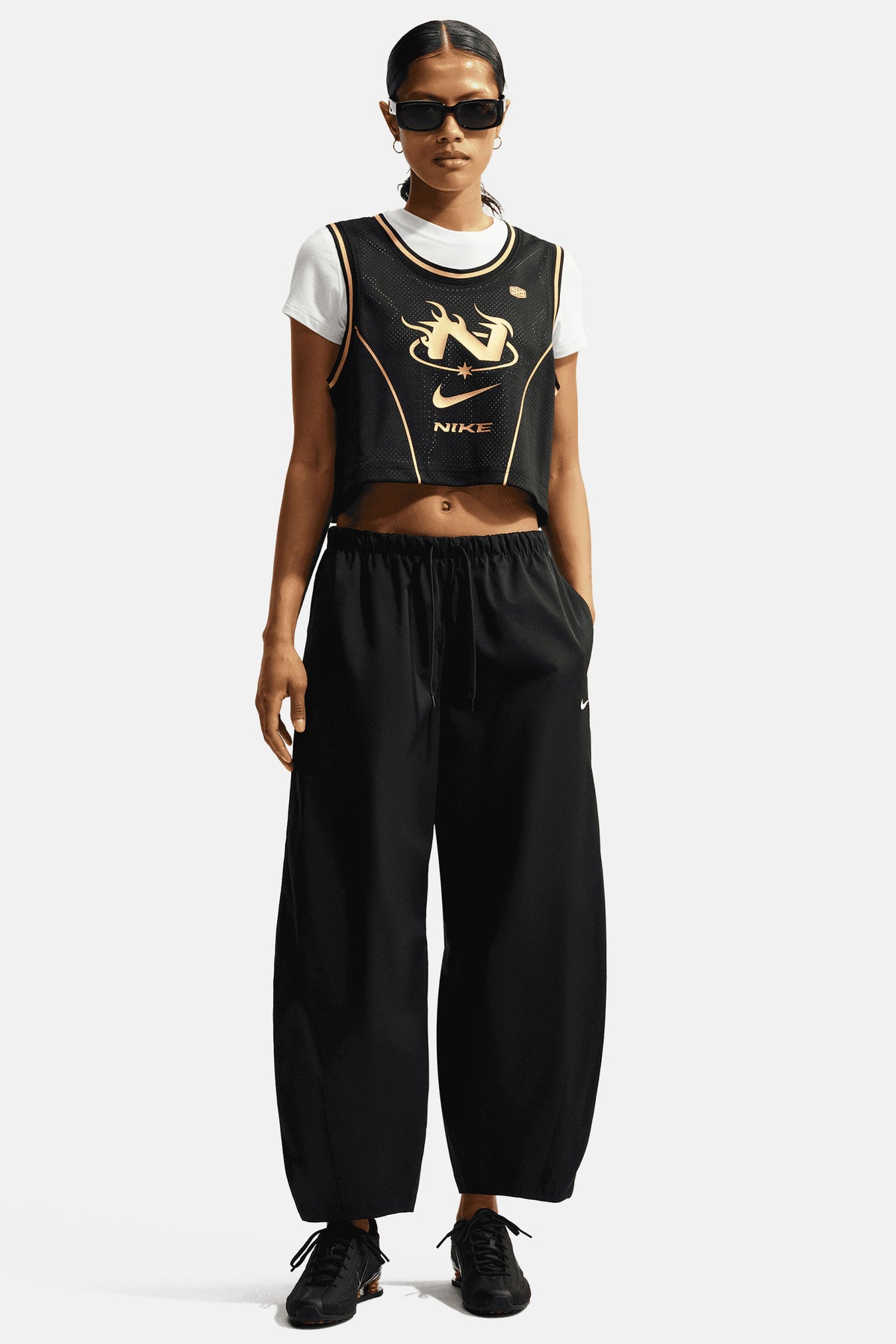 Women's Loose Mid-Rise Barrel Pants