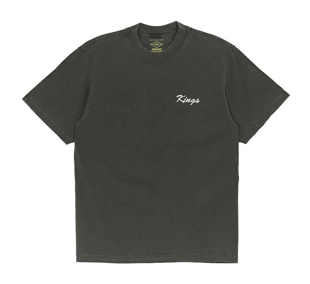 Big Script Embroidered Heavyweight Garment Dyed Tee