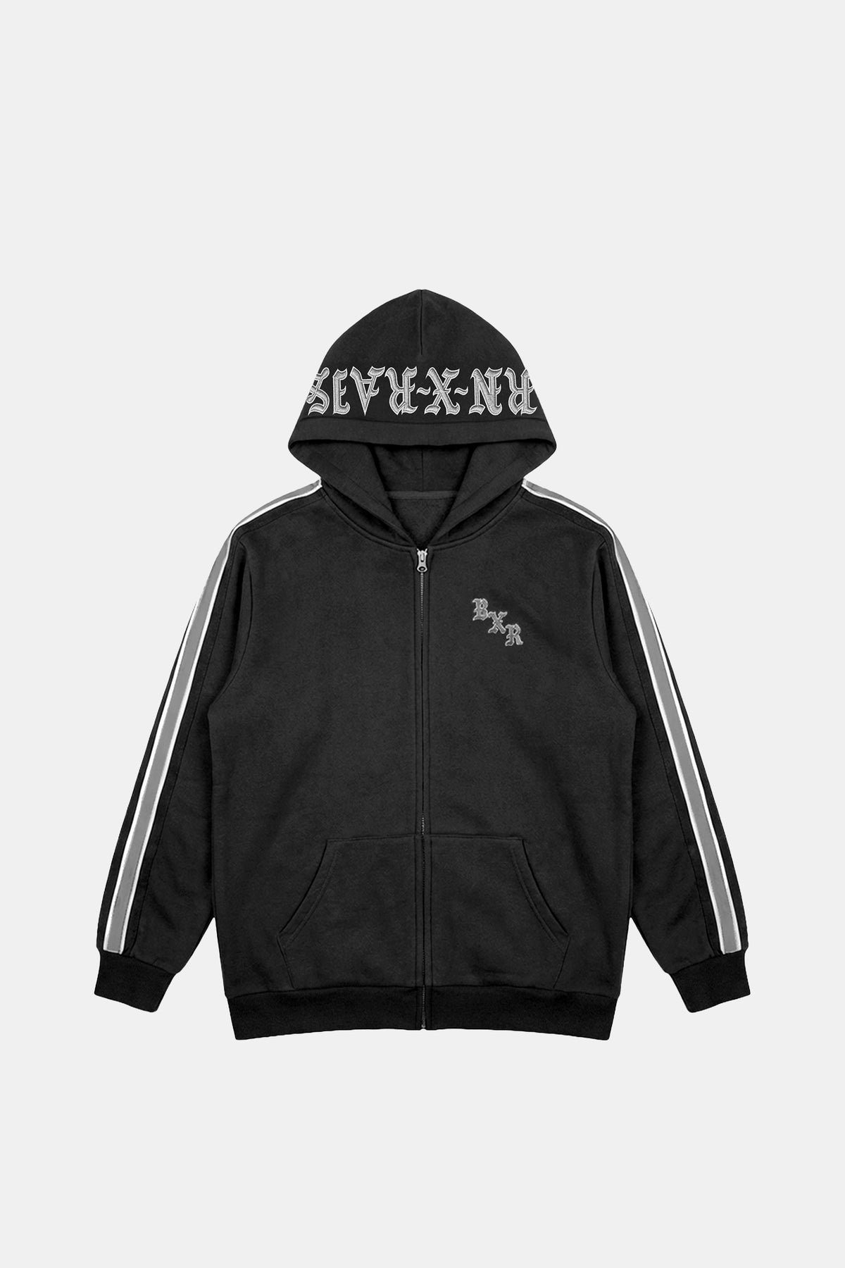 Sport Stripe Zip Up Hoodie