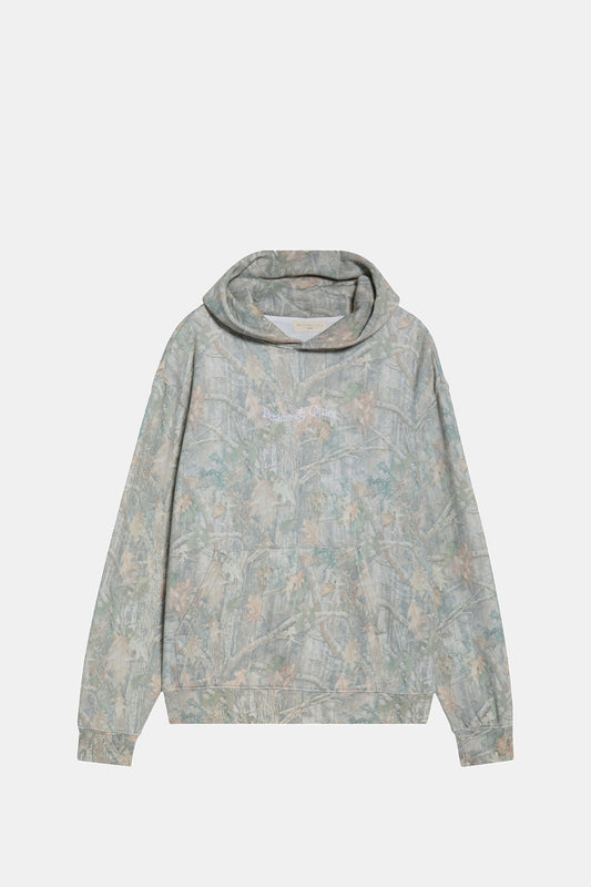 Wordmark Camo Distressed Hoodie