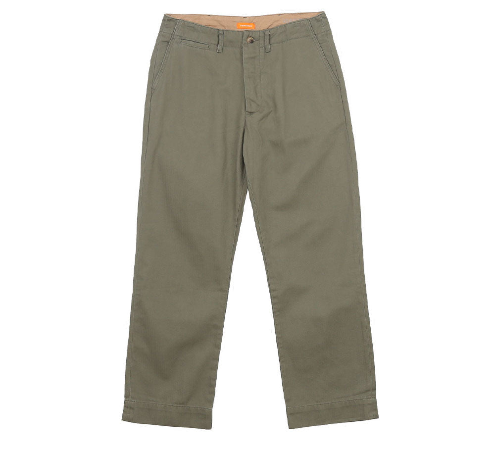 Homebred Herringbone Straight Fit Chino Pant