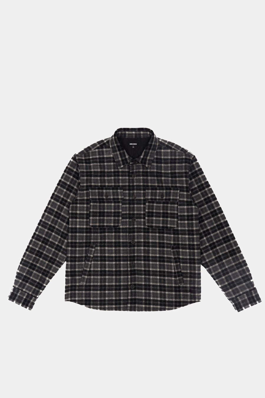 Embroidered Flannel Shirt Jacket