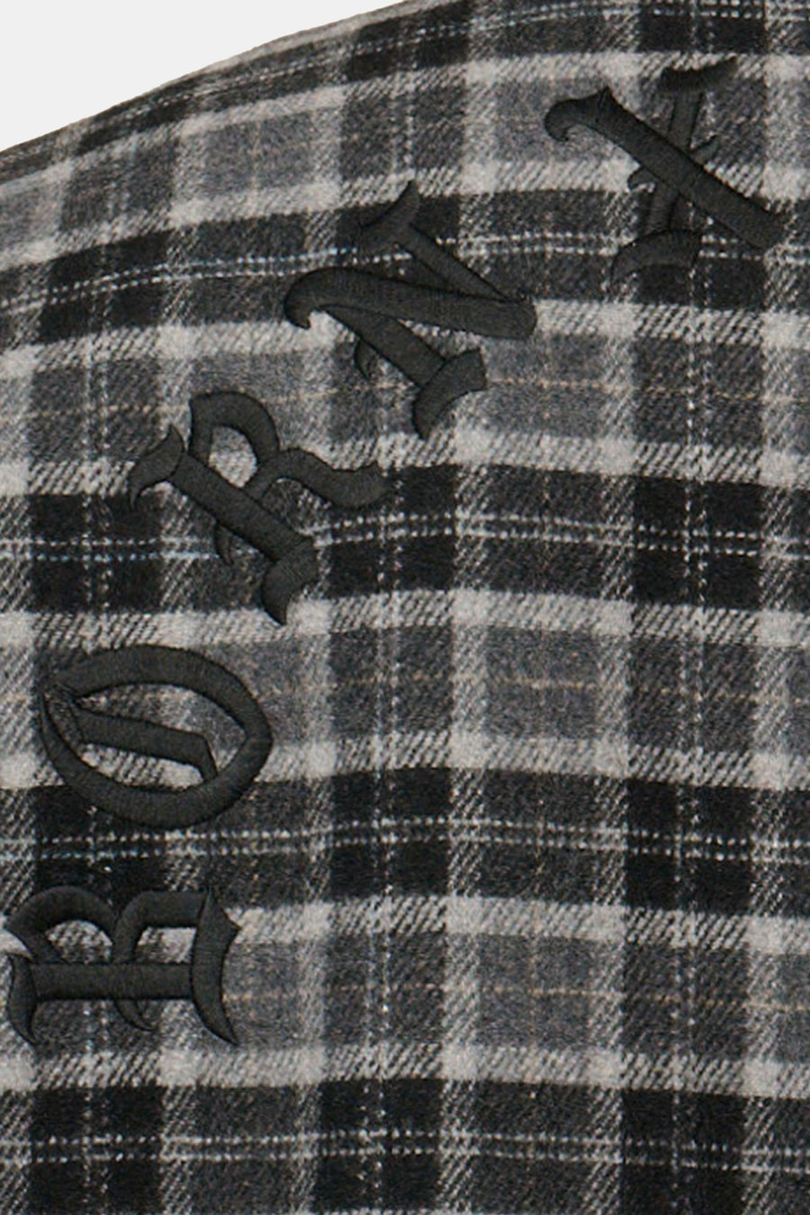 Embroidered Flannel Shirt Jacket