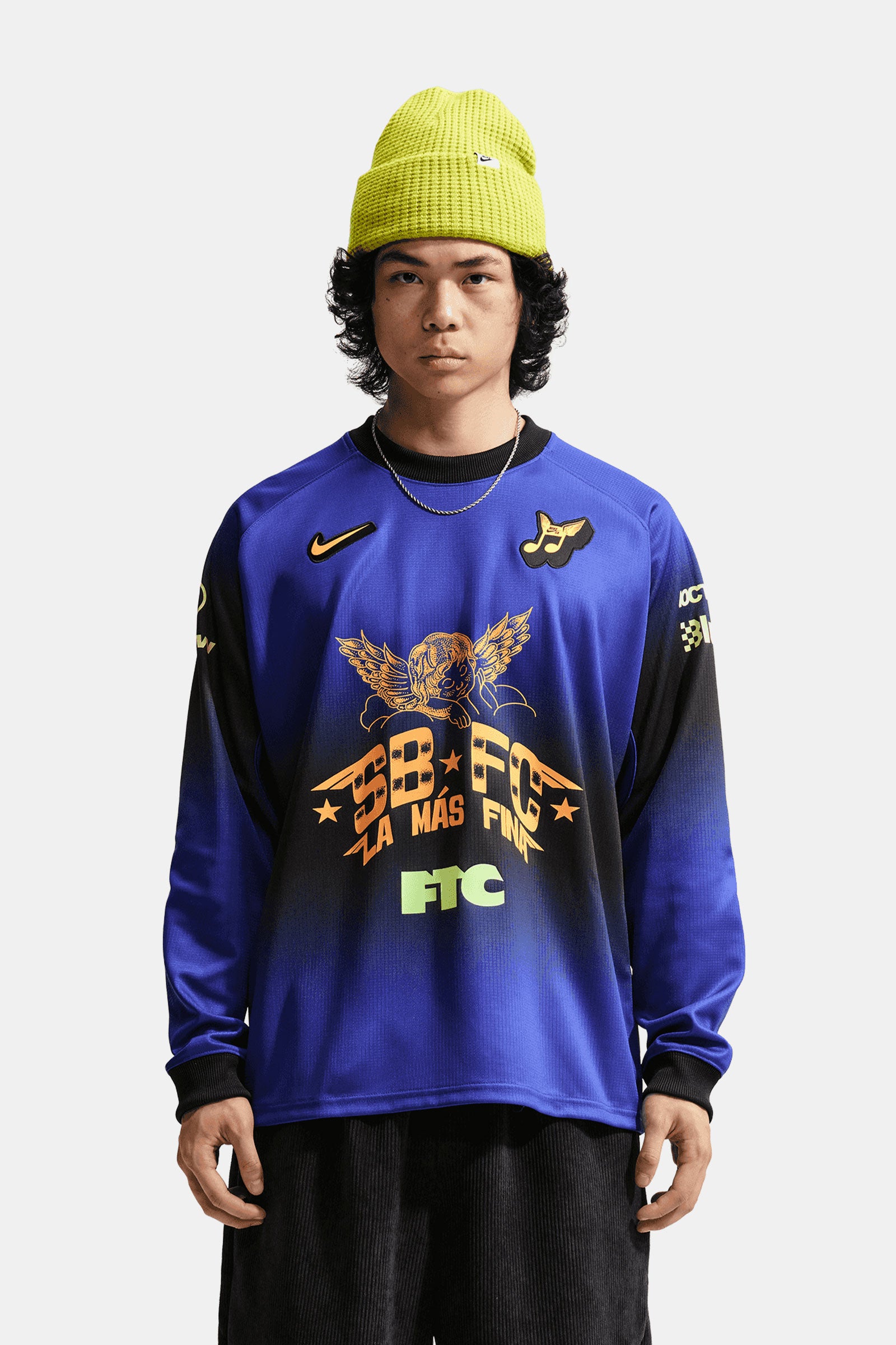 90s ナイキ ビッグサイズサッカーシャツ ゲームシャツ 雷 サンダー風デザイン Nike SB Cleansht Long-Sleeve Jersey – SHOPATKINGS