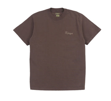 BIG SCRIPT EMBROIDERED HEAVYWEIGHT GARMENT DYED TEE