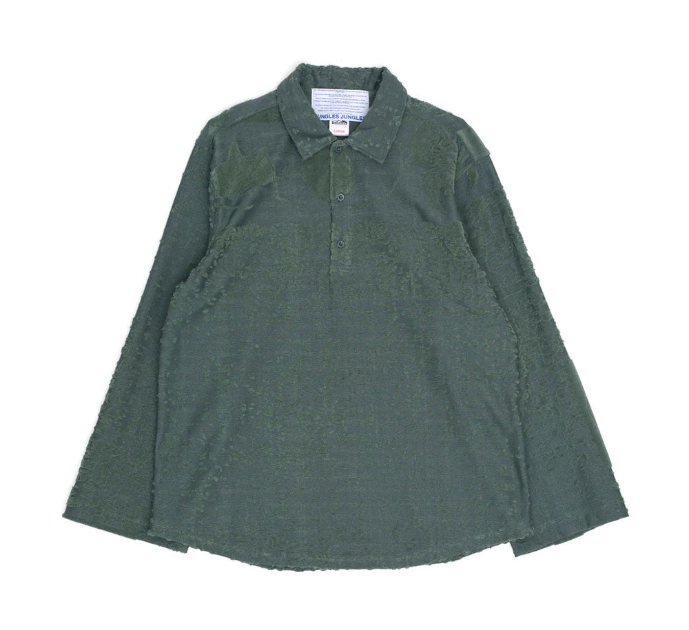 Symbols Terry Towelling Long Sleeve Button Up