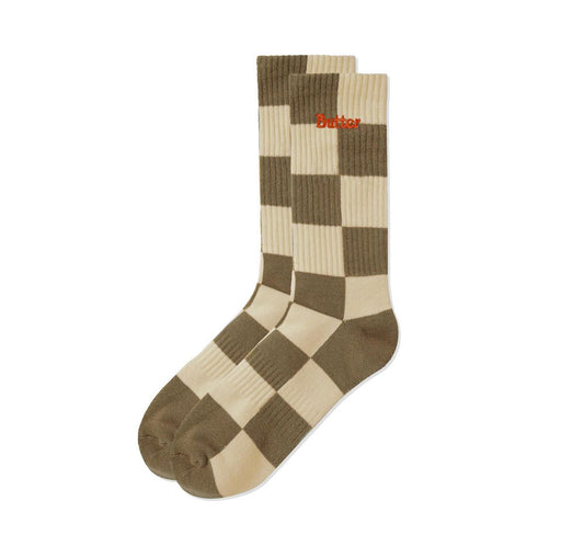 TONAL CHECKERED SOCKS