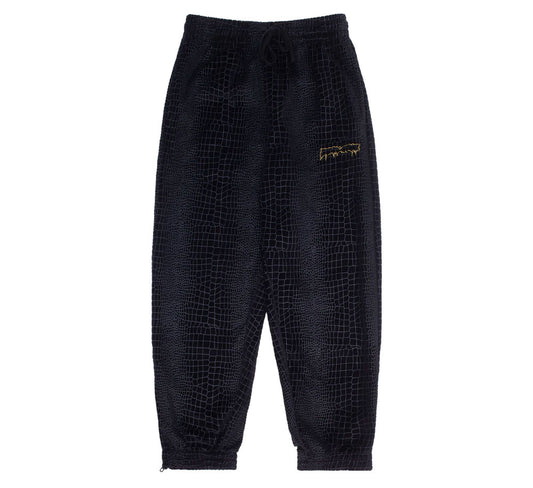 VELOUR CROC TRACK PANTS