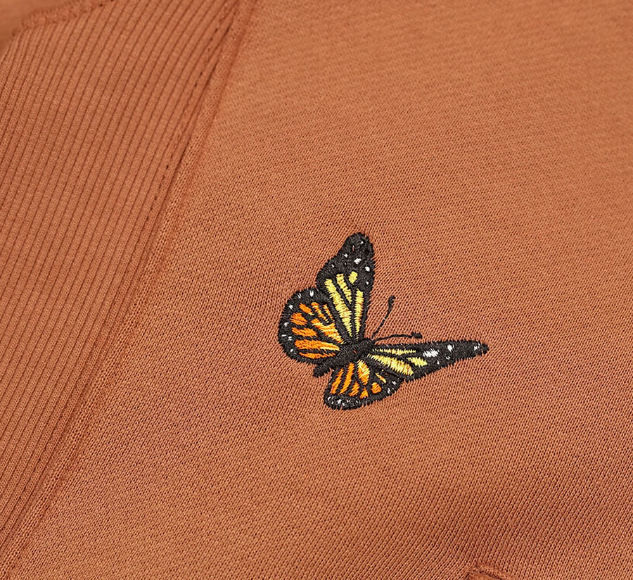 BUTTERFLY EMBROIDERED HOODIE