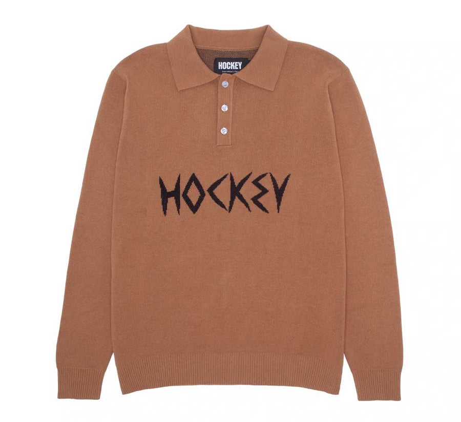 HOCKEY KNITTED POLO SWEATER