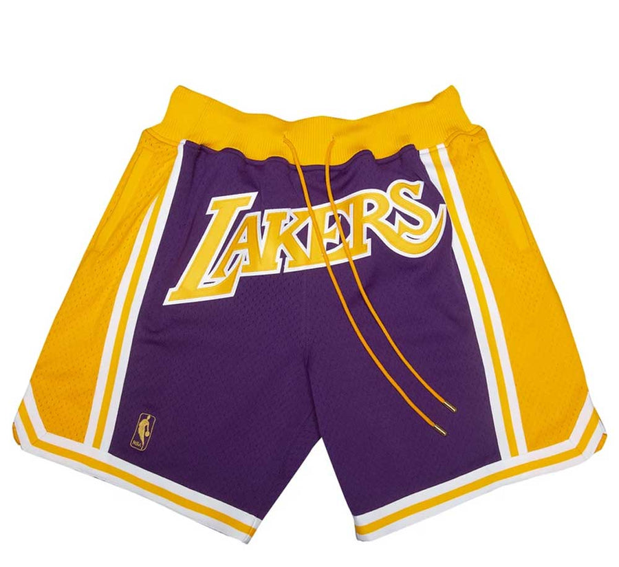 KOBE BRYANT Los Angeles Lakers Yellow Gold logo shorts all sizes