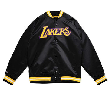 LOS ANGELES LAKERS DOUBLE CLUTCH LIGHTWEIGHT SATIN JACKET