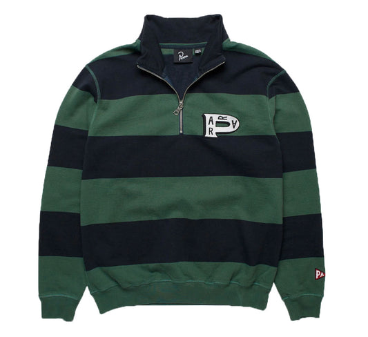 WORKED P STRIPER HALF ZIP SWEATSHIRT