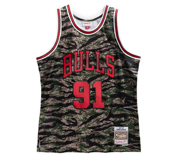 CHICAGO BULLS TIGER CAMO SWINGMAN JERSEY-DENNIS RODMAN