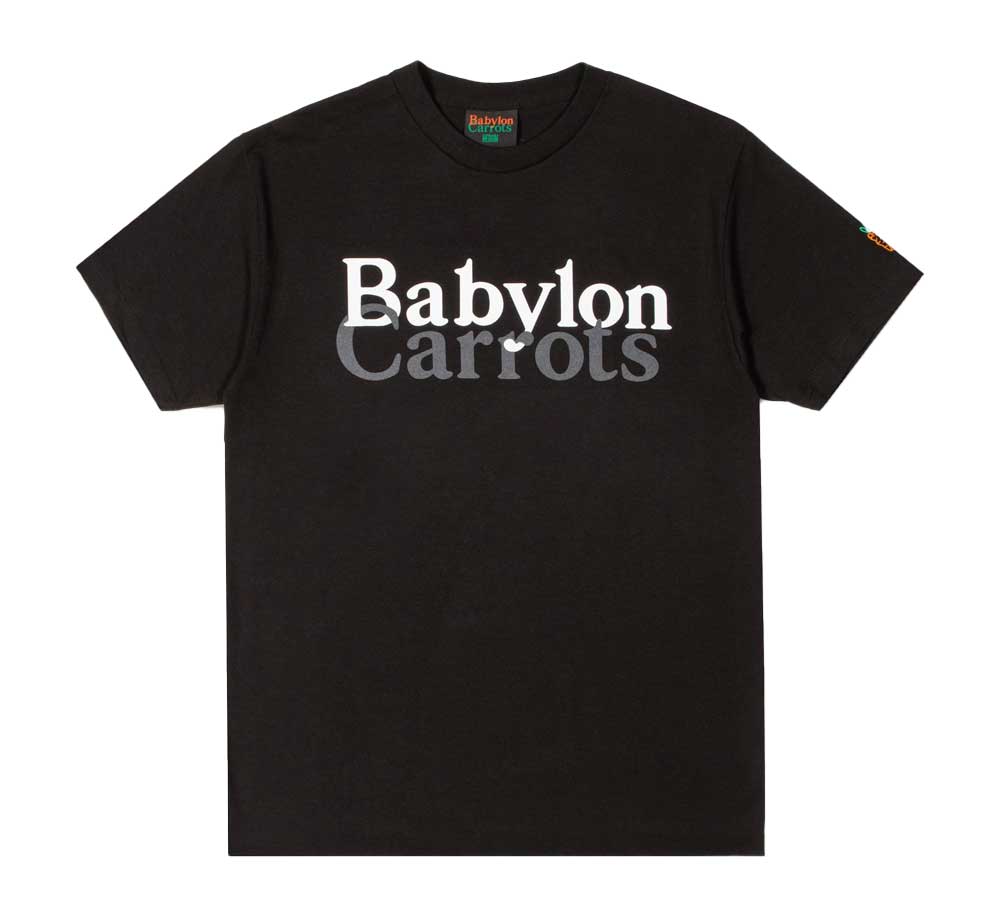 bott × BABYLON Wall Graphic tee 黒 Babylon OE Logo Black T-shirt – ShopAtFamily