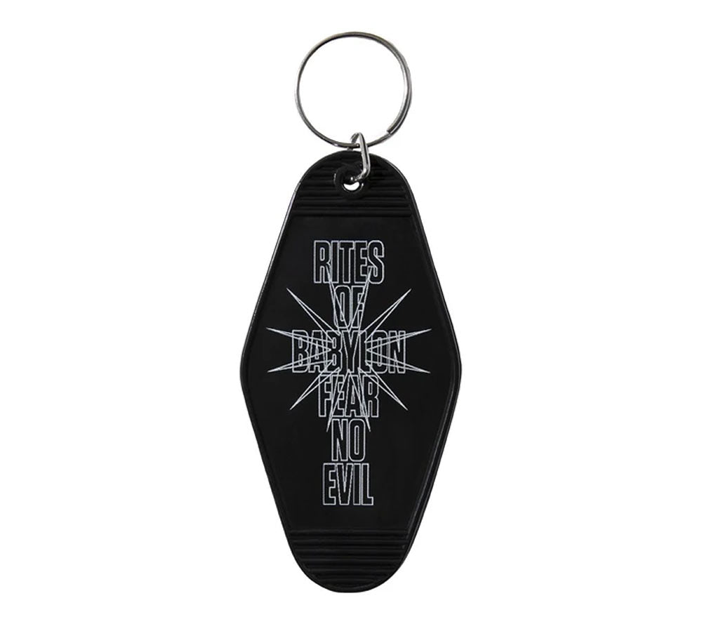 NO EVIL HOTEL KEYCHAIN