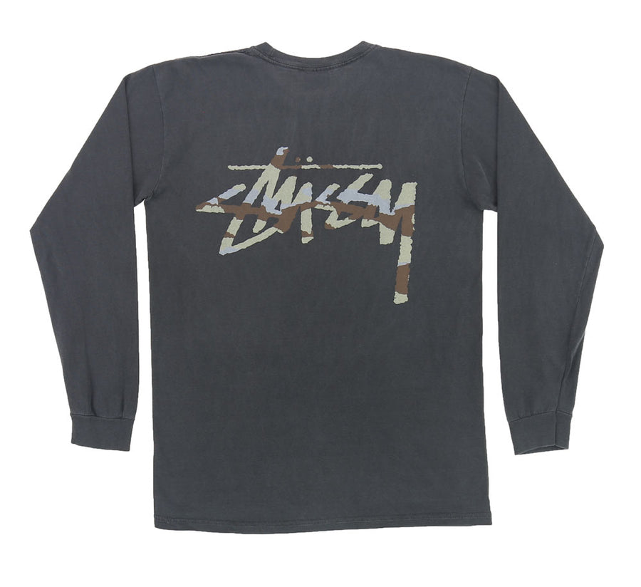 CAMO STOCK PIGMENT DYED POCKET LONG SLEEVE